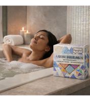 Confezione da 4 bombe da bagno aromatiche fesh! in quattro diversi colori e profumazioni - Accessori da bagno sostenibili - Benessere Blu/Viola/Arancione/Giallo