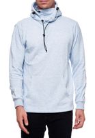 Modischer Kapuzen-Sweater für Herren mit intregrierter Mund-Nasen-Bedeckung Hoodie Pullover 19139 Dunkelgrau, Hellgrau, Blau, Khaki oder Rot