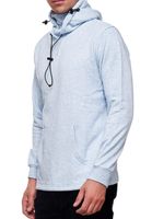 Modischer Kapuzen-Sweater für Herren mit intregrierter Mund-Nasen-Bedeckung Hoodie Pullover 19139 Dunkelgrau, Hellgrau, Blau, Khaki oder Rot