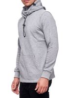 Modischer Kapuzen-Sweater für Herren mit intregrierter Mund-Nasen-Bedeckung Hoodie Pullover 19139 Dunkelgrau, Hellgrau, Blau, Khaki oder Rot