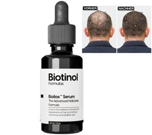 Biotinol Haarserum für dickeres kräftigeres Haar gegen Haarausfall Klinisch getestete Minoxidil-Alternative Haar-Pflege Tierversuchsfrei 30 ml Schwarz/Weiß