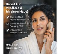 AMIS AMORE PulseFace Pro – Elektrisches Massagegerät für die kosmetische Gesichtspflege für Gesicht & Hals Grau/Silber