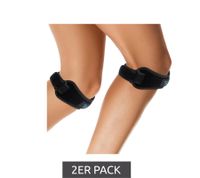 2-pack RUN FOREVER SPORTS knee brace for strong knees with patella straps, sports bandage, black
