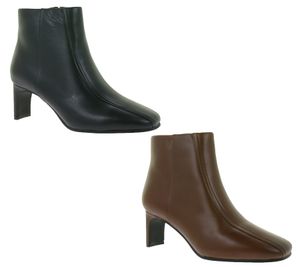 Elegante Clarks Damen Seren 55 Top British Tan Echt-Leder Absatz-Stiefelette – Klassischer Ankle-Boot 2616694 Cognac-Braun oder Schwarz