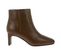 Elegante Clarks Damen Seren 55 Top British Tan Echt-Leder Absatz-Stiefelette – Klassischer Ankle-Boot 2616694 Cognac-Braun oder Schwarz