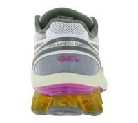 Anspornende asics Gel-Kinetic Fluent Damen Lauf-Schuhe mit GEL-Dämpfung und TRUSSTIC Stützsystem Sport-Sneaker Schnürschuhe 1203A591-100 Weiß/Silber/Lila