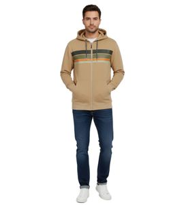 Sustainable REGATTA Shorebay Men's Hooded Sweatshirt Jacket, Cotton Jacket, RMA564-J66 Beige