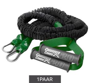 Elastic 1 Pair CROSSOVER SYMMETRY Resistance Bands for Shoulders, Training Bands, Cable Bands, Black/Green