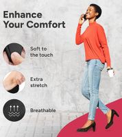 8 Pairs of eedor Women's Flat Ankle Socks, Invisible Non-Slip Cotton Socks, Size: L / EU 39-41, Sneaker Socks, Beige, White, Black, Heather Gray