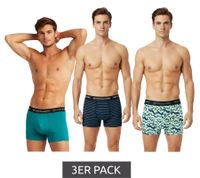 3er Pack SCOTCH & SODA Herren Boxershorts mit Baumwoll-Stretch Unterwäsche Unterhose SSSP25M166645-422 Türkis/Blau/Schwarz
