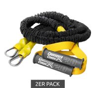 Elastische 2er Pack CROSSOVER SYMMETRY Widerstandsbänder für die Schulter Trainingsbänder Seilbänder Schwarz/Gelb oder Schwarz/Grün