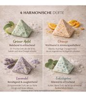 20-Pack fesh! Aroma Bath Bombs in Four Different Colors and Scents - Sustainable Bath Accessories - 20 x 40g Wellness Blue/Purple/Orange/Yellow