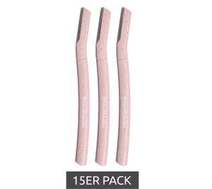 15er Sparpack bondiblades Derma Razor Dermaplaning-Rasierer zur Entfernung von Flaumhaaren nachhaltige Gesichtsrasierer Rosa