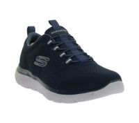 Pratiche sneakers da uomo SKECHERS Summits con memory foam, scarpe sportive basse slip-on 232186-NVY blu navy/bianco