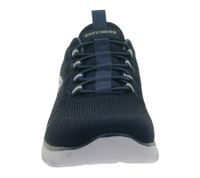 Pratiche sneakers da uomo SKECHERS Summits con memory foam, scarpe sportive basse slip-on 232186-NVY blu navy/bianco