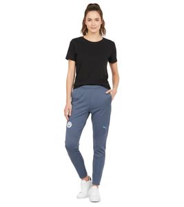 Pantalones deportivos sostenibles PUMA Manchester City para mujer con tecnología Drycell, pantalones deportivos casuales, pantalones de jogging 701231132 001 Azul