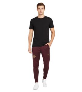 Pantalones deportivos sostenibles PUMA Manchester City para hombre con tecnología DryCELL, joggers casuales, pantalones de jogging 701235040 001 Rojo Burdeos