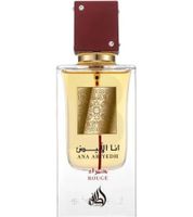 Lattafa Ana Abiyedh Rouge Unisex Eau de Parfum, sweet and fruity body perfume in 60ml red
