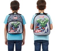 VADOBAG Kids' Backpack in Avengers Design with Hulk and Captain America Print - Daypack, Kindergarten Backpack, 5L, 202-399, Gray