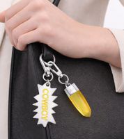 Cool Calvin Klein Downtown Charm Set: Stainless Steel Pendants with Contrasting Resin and COWBOY Logo - Bag Accessories - 7 x 1.3 cm - Yellow, Red, or Blue