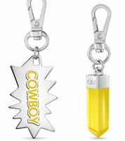 Cool Calvin Klein Downtown Charm Set: Stainless Steel Pendants with Contrasting Resin and COWBOY Logo - Bag Accessories - 7 x 1.3 cm - Yellow, Red, or Blue