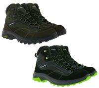 Waterproof GARSPORT Averau MID Men's Hiking Shoes with Vibram Mountain Wave Sole Trekking Shoes Outdoor Boots Genuine Leather GDT1030024 Black/Green or Brown