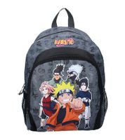 Mochila infantil VADOBAG con diseño de Naruto - Mochila de día, Mochila de guardería, 7 L, 135-406, Gris/Negro