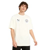 Comoda T-shirt PUMA Manchester City KidSuper Graphic 2025/26 da uomo in cotone, vestibilità rilassata, 701235146 001 Bianco sporco