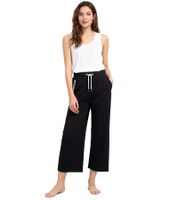 bequeme KangaROOS Damen Jogginghose mit seitlichen Eingrifftaschen Culotte Baumwoll-Hose 7632891 Schwarz