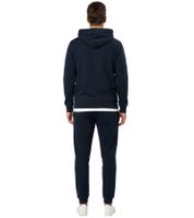 VINSON Men's Cotton Hoodie with Logo Print, Dark Blue