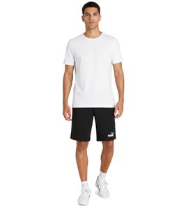 Sporty PUMA Men's Sweat Shorts, Summer Shorts with PUMA Cat Logo, Cotton Shorts 586706 01 Black