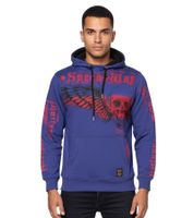 elpa con cappuccio elegante con stampa trendy da uomo - Maglione 19149 - Blu navy o grigio