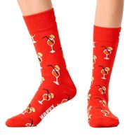 2 Pairs of Happy Socks Unisex Socks in a Gift Box with All-Over Print, Cotton Socks, Everyday Socks, Beach Red/Blue/Multicolor or Ice Cream White/Multicolor