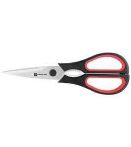 SCHULTE-UFER Pro Series Universal Stainless Steel Scissors, Versatile Scissors 1101209 Silver/Black/Red