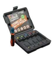 Set di cacciaviti magnetici MICATON con portainserti magnetico, 5 attacchi magnetici e 5 punte estese (PH0, PH1, PH2, PH3, SQ2), accessorio per utensili, nero/multicolore