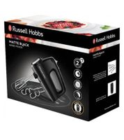 Russell Hobbs Handmixer mit Geschwindigkeitsstufen+Turbofunktion Küchenhelfer Spülmaschinengeeignete Zubehörteile Mixer 350W 24672-56 Schwarz