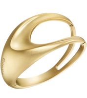 Bracelet jonc élégant Calvin Klein Shade pour femme, en acier inoxydable, taille XS, or rose ou or