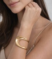Bracelet jonc élégant Calvin Klein Shade pour femme, en acier inoxydable, taille XS, or rose ou or