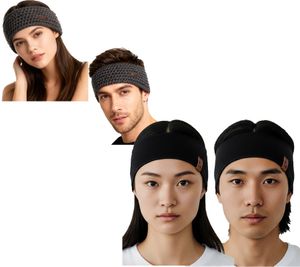 POEDERBAAS Stirnband aus Fleece oder Grobstrick Sport-Zubehör Sport-Ausrüstung Schwarz oder Anthrazit