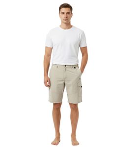 TRENTO Men's Cargo Shorts, Lightweight Casual Shorts with Logo Embroidery, Beige