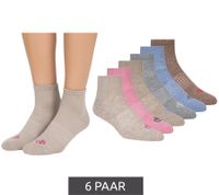 6 paia di calzini da donna SCOTCH & SODA Half-Spugna Quarter Crew, calzini per tutti i giorni, calzini da lavoro, taglie 35,5-39,5, SS123620 280, beige, rosa, beige chiaro, grigio, azzurro, marrone