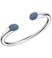 Stylish Calvin Klein Women's Stainless Steel Bracelet with Sparkling Crystals, Wrist Jewelry, Size XS KJ8YMF040 in Silver or Silver/Blue