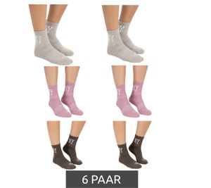 6 pares de calcetines SCOTCH & SODA de media caña para mujer, calcetines para uso diario y de oficina, talla 35.5-39.5, SS123682 284, beige, rosa, marrón