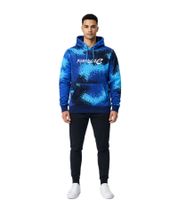 Formula E Herren Kapuzen-Pullover Hoodie im Camouflage-Muster Sweat-Pullover Baumwoll-Pullover Motorsport 701223606 001 Blau/Türkis