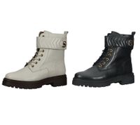 High-quality SCAPA women's ankle boots, genuine leather lace-up shoes 6664 in beige or black