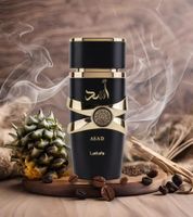 Lattafa Asad Men's Eau de Parfum - A Characterful, Intense Oriental-Spicy Body Fragrance 100ml Black
