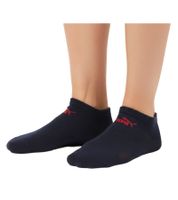 3 pairs of PUMA men's cotton socks, simple sneaker socks, short socks, cotton socks, stockings 701213401-006 Grey/Red/Dark Blue