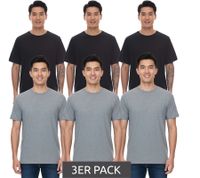3-Pack PUMA Men's T-Shirt Cotton T-Shirt Crew Neck Basic T-Shirt 678256 02 in Black or 683509 01 in Gray