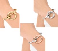 Elegante bracciale rigido da donna Calvin Klein Clinc in acciaio inossidabile, taglia XS, oro rosa, argento o oro