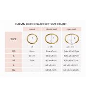 Elegante bracciale rigido da donna Calvin Klein Clinc in acciaio inossidabile, taglia XS, oro rosa, argento o oro